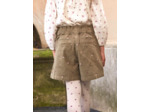 Short en velours fleuri