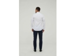 Chemise blanche à poignets mousquetaires en slim fit