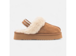 Mules à talon compensé Femme cognac