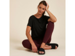 T-SHIRT YOGA DOUX FEMME NOIR