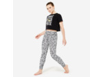 T-shirt danse modern jazz crop top fille, noir graphite