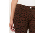 Pantalon 7/8 slim imprimé léopard MARRON Femme