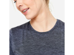 T-shirt manches courtes fitness cardio femme Gris chiné