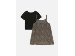 Ensemble t-shirt côtelé et robe caraco