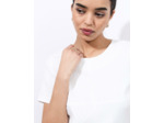 Robe midi jacquard BLANC