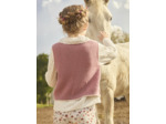 Gilet sans manches à fleurs