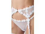 Porte-jarretelles en tulle broderie fleurs