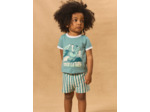 Ensemble tshirt et short rayé
