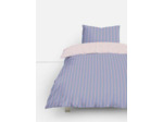 Parure de lit simple réversible à rayures style universitaire