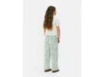 Pantalon à fleurs brodées