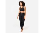 Brassière doublée dos nageur maintien modéré Femme, Noir