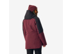 Veste de ski polyvalente et chaude femme, FR 100 bordeaux et noir