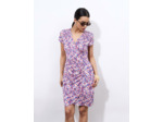 Robe courte imprimée BLEU