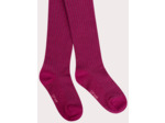 Collant rose côtelé pour fille