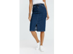 Jupe midi en denim brut