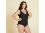 Maillot de Bain Femme 1 Pièce Gaufré Kaipearl New Noir
