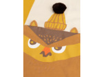 T-shirt jaune animation hibou et castor pour garçon