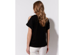 T-Shirt manches courtes uni NOIR Femme