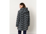 Manteau long imprimé GRIS Femme