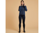 Polaire équitation bi-matière Femme - 500 marine