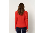 Pull épais contenant de la laine uni ORANGE Femme