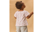 Blouse manches courtes cerises coeurs