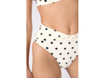 Culotte bikini taille haute à pois