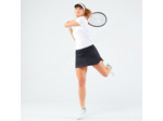 T-shirt tennis col rond dry femme - essentiel 100 blanc