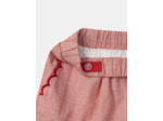 Short chambray rouge
