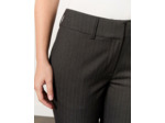 Pantalon long droit rayé GRIS Femme