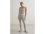 Leggings de yoga pour femmes Côtes Sans couture Gris Mélange