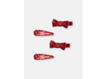 Lot de 4 barrettes rouge brillantes pour fille