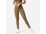Legging fitness galbant taille haute femme, marron