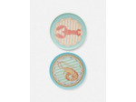 Lot de 2 petites assiettes fruits de mer
