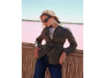 Manteau court uni KAKI Femme