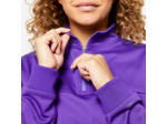 Sweat Manches Longues Col Zippé Fitness Cardio Femme Violet
