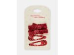 Lot de 4 barrettes rouge brillantes pour fille