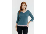 Tee-Shirt 2-En-1 Col Feston