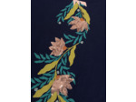 T-shirt marine fleurs en sequins rose pour fille