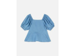 1,5–8 ans | Chemisier en chambray à manches bouffantes