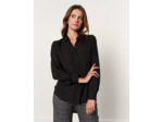 Chemisier manches longues uni NOIR Femme