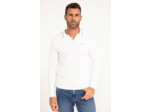 Pull col polo uni Creme