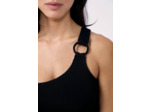 Brassière asymétrique haut de maillot en matière extensible