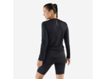 T-shirt manches longues running femme - sun protect noir