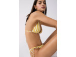 Triangle sans armatures rayé haut de maillot