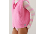 Veste sans manches en sherpa rose