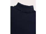 Col roulé marine uni pour fille