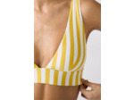 Triangle foulard sans armatures rayé haut de maillot