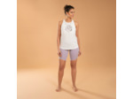 DÉBARDEUR YOGA COTON IMPRIMÉ BLANC CASSE