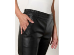 Pantalon 7/8 fuselé uni NOIR Femme